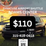 Syracuse Airport Shuttle to & from Adams Center $110