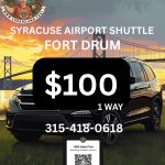 Syracuse Airport Shuttle to Fort-Drum $100